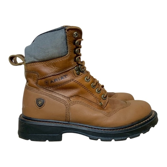 Men’s Ariat ATS #35880 (8”) Leather Work Boots Sz 8 - Picture 1 of 9